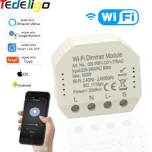 Modulo Dimmer luce WiFi 1gang 220V ~ 240V interruttore, Smart Life Tuya APP telecomando LED controllo vocale lavora con Google Home
