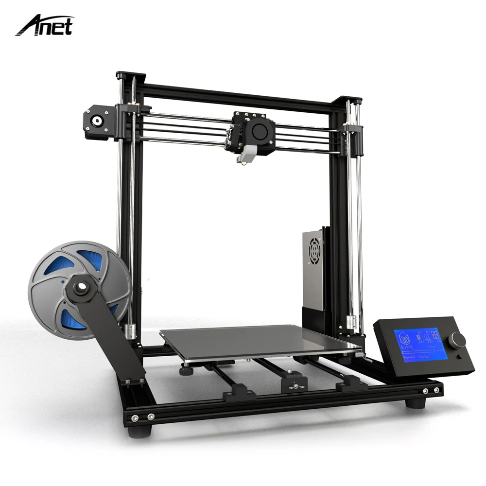 Anet A8 Plus Модернизированный Высокоточный DIY 3d принтер самостоятельная сборка Большая печать рамка из алюминиевого сплава подвижная ЖК-панель управления