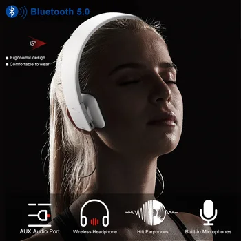 

Original AEC BQ-618 Wireless Bluetooth Headphone Built-in Microphones Noise Cancelling Headsets Stereo Sound Hifi Earphones
