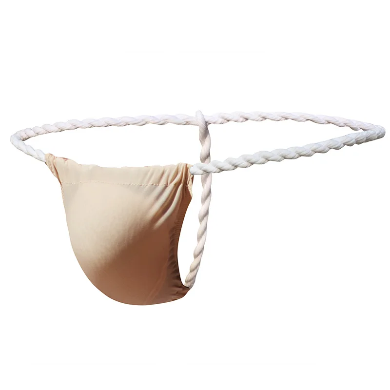 Пикантные мужские стринги ультра тонкий ледяной шелк с низкой талией для мужчин