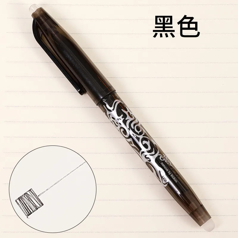 1 шт. чернильно-синяя стираемая шариковая ручка включает в себя цветные шариковые ручки, автоматический карандаш, ластик, маркировочная ручка для офиса, школы - Цвет: 336