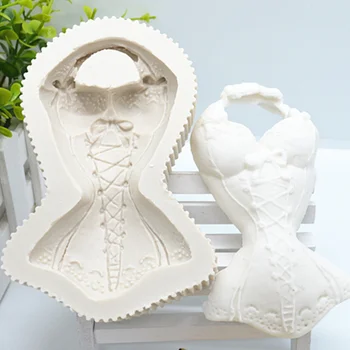 

Luyou 1pcs Corset Swimsuit Silicone Fondant Cake Molds Birthday Cake Decorating Tools Pastry Kitchen Baking Accessories FM1849