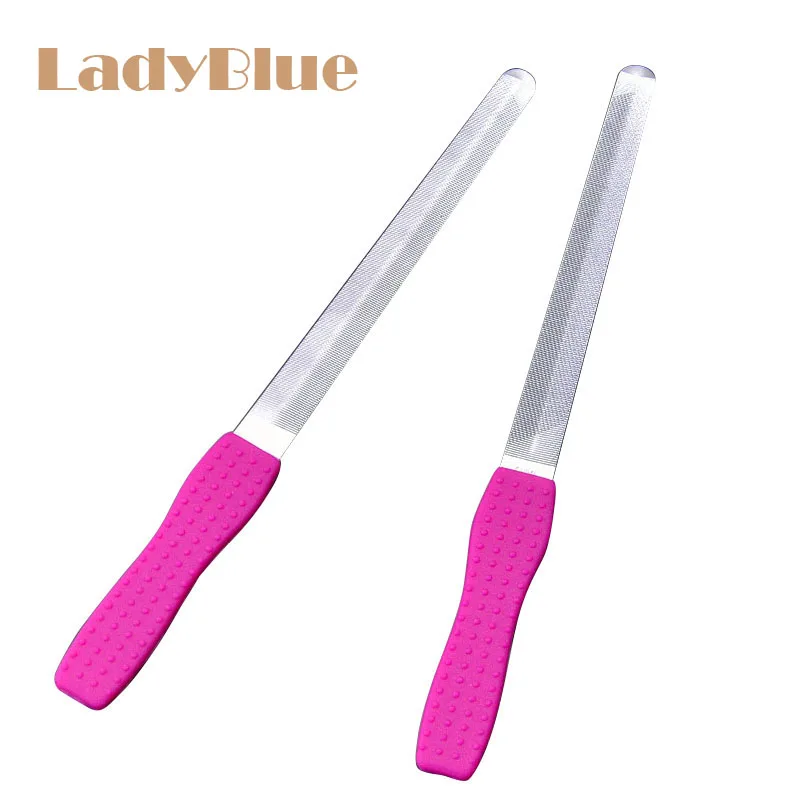 

2pcs/lot Professional Double Side Grinding Rod Manicure Pedicure Scrub Buffing Stick Silicone Handle Nail Arts Tools