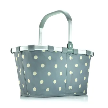 

Exported to Germany Grey Dot High-end Aluminum Magnesium Alloy Waterproof Shopping Basket / Picnic Basket Storage Basket