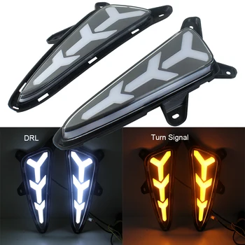 

LED Day Light Daytime Running Light Fog DRL Bumper Lights Turn Signal Lamp for Toyota CHR C-HR 2017 2018