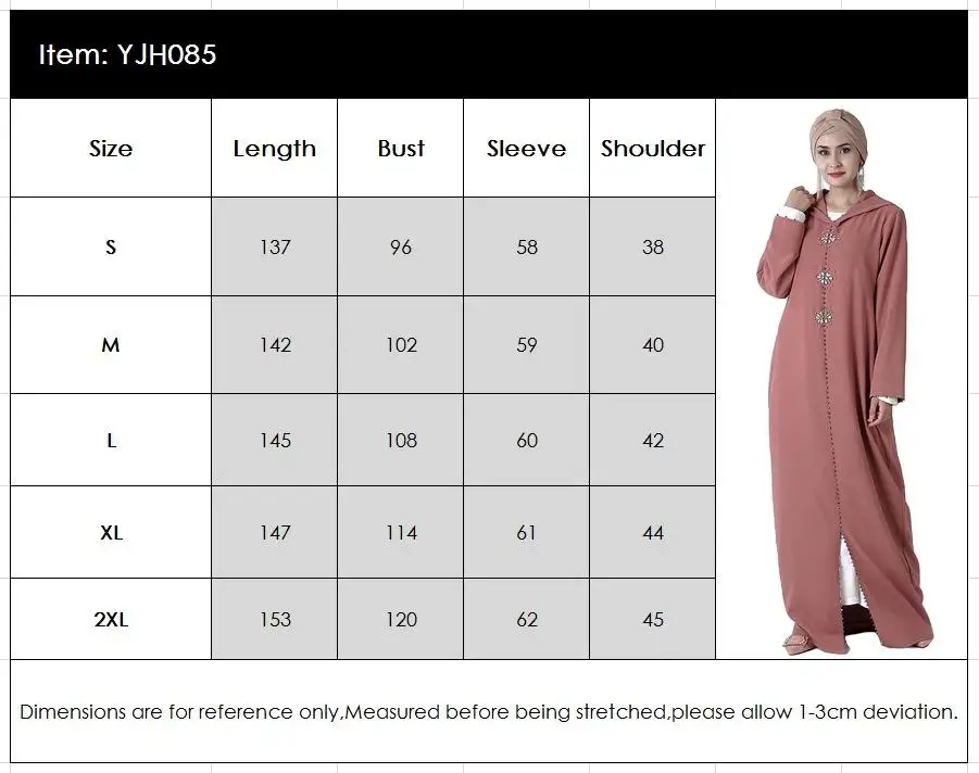 Мусульманское abaya женское Макси платье с капюшоном длинное платье Jalabiya Дубай ислам одежда марокканский малайский горный хрусталь платье Вечерние модные