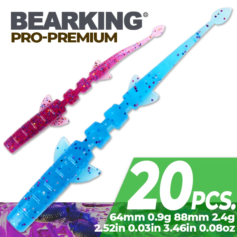 BEARKING UNAGI Slug Soft Lure 64mm 88mm Artificial Bait Silicone Shad Carp Fishing Tackle