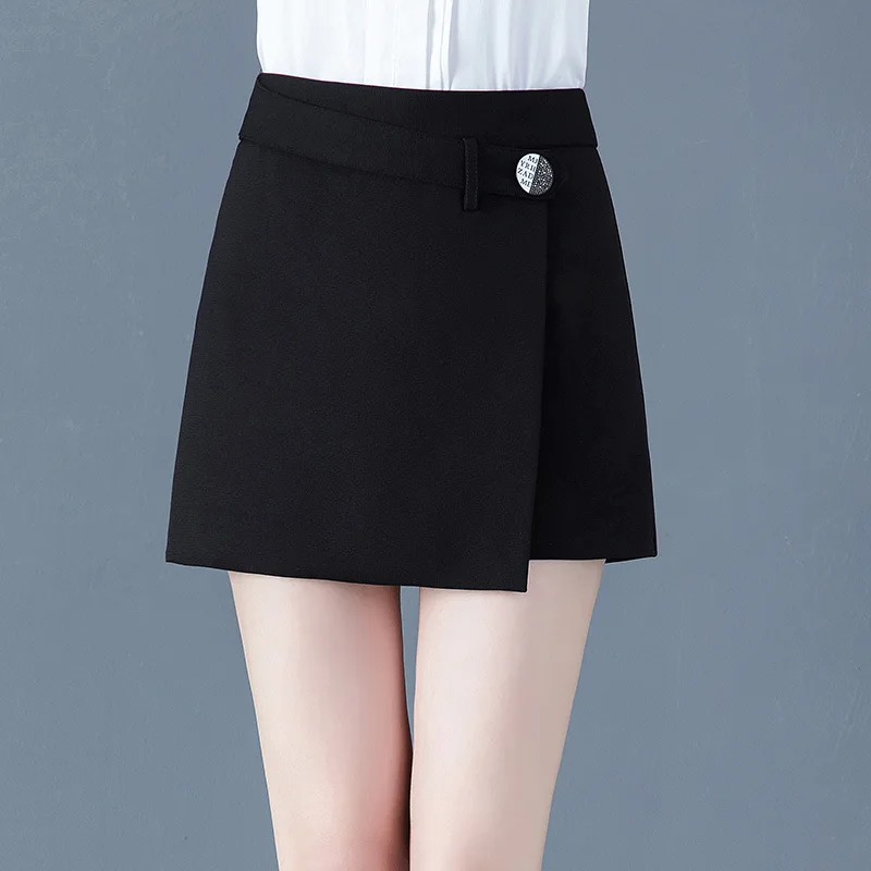 

Spring 2020 New Style Western Style Hong Kong-Style High-waisted Short Skirts Plaid A- line Bust Skirt Sheath Shorts Short Skirt