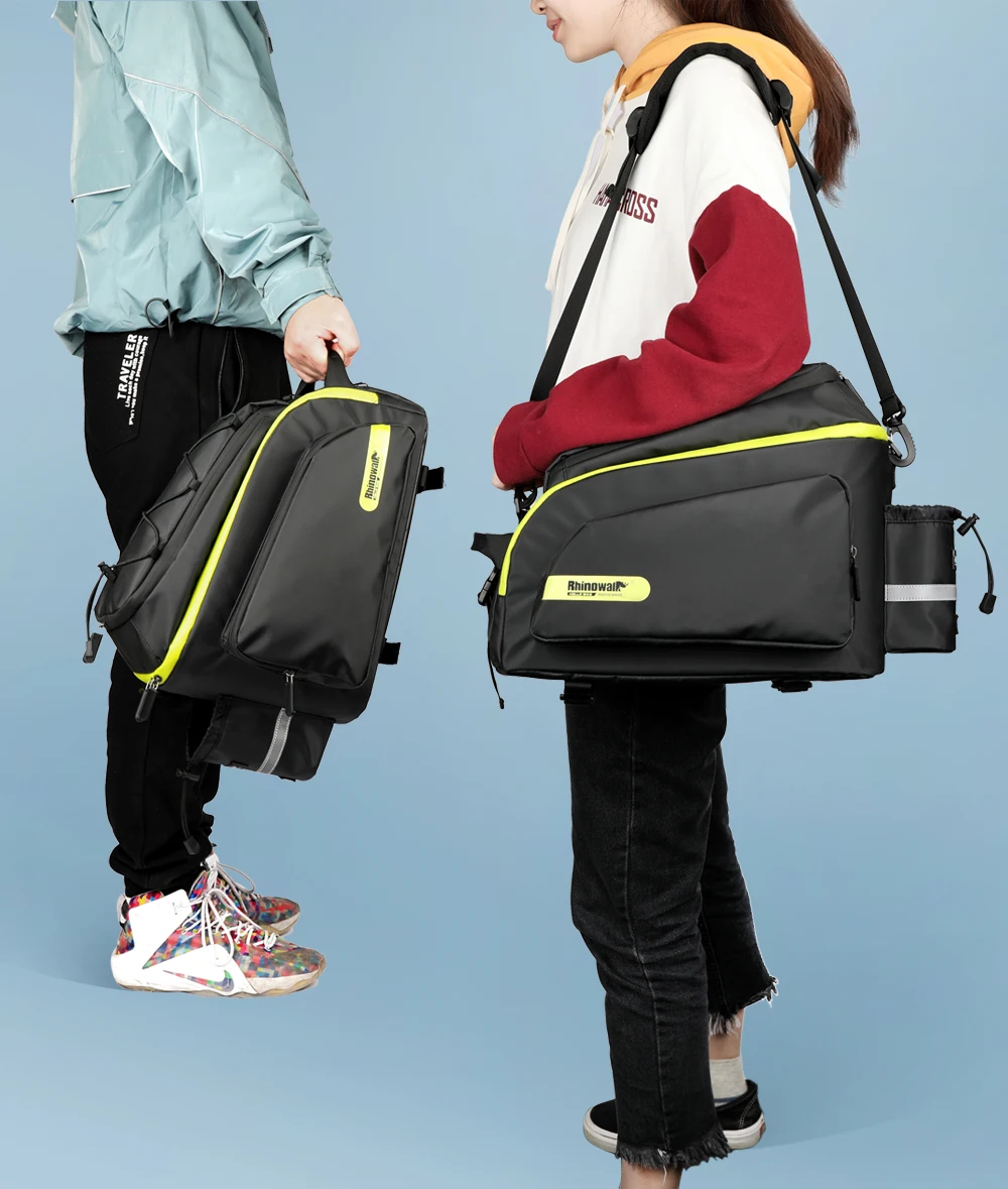 RHINOWALK New Bicycle Bags Mountain Bike Saddle Rack Trunk Bags Travel Cycling Luggage Carrier 17L Camera Handbag Waterproof  (6)