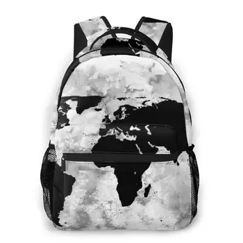 

2020 OLN New Style Backpack Boy Teenagers Nursery School bag World Map Grunge back to school bag