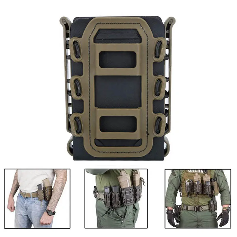 Hunting Airsoft Gun Pistol Holster Mag Pouch for Tactical Vest Molle Belt System 