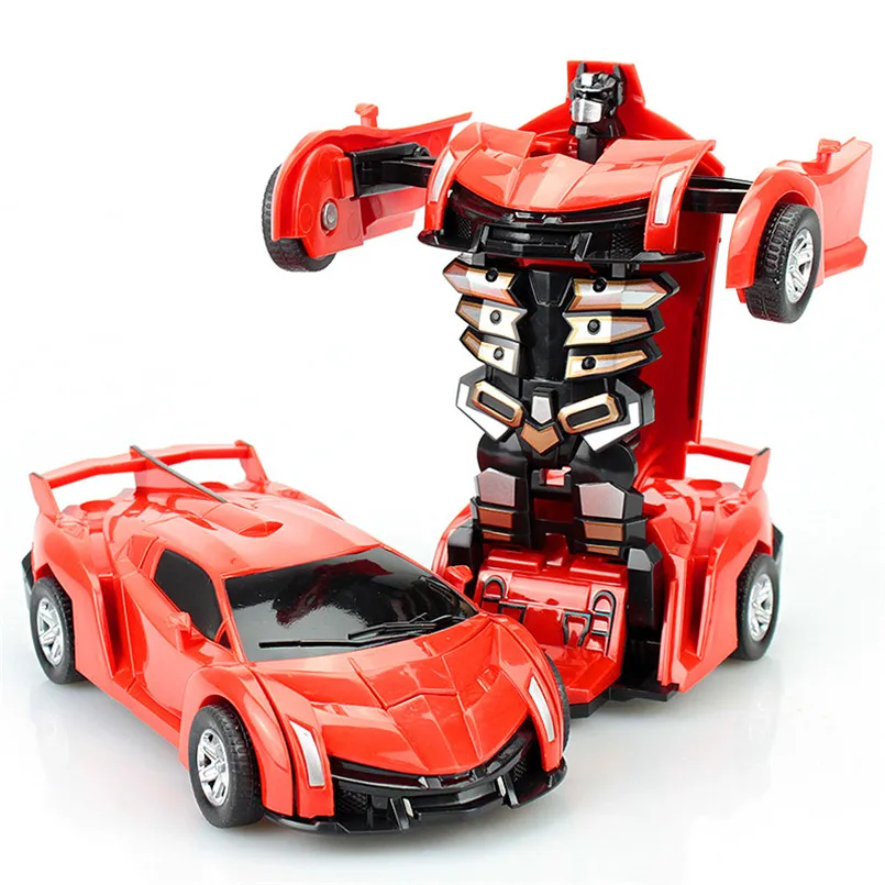 2 в 1 робот-трансформер модель автомобиля один ключ Автоматическая трансформация фигурка классическая игрушка обучение мальчиков детские игрушки подарки