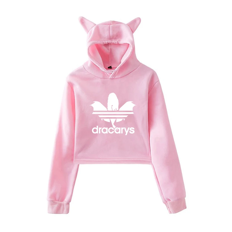 

2019 Spring Autumn Clothes Fashion Game of Thrones Woman Hoodies Girls Lady Casual Cotton Sweatshirts Ear Hoodies Outwear Tops