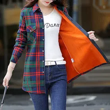 *#Best Price Warm Fleece Winter Blouse Shirt Thicken Fashion Plaid Vintage Office Basic Tops Ladies Blouses Long Sleeve Casual Shirts 2019 *#Best Price Warm Fleece Winter Blouse Shirt Thicken Fashion Plaid Vintage Office Basic Tops Ladies Blouses Long Sleeve Casual Shirts 2019