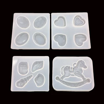 

Popular1PC Heart Pendant Tools Horse Shell Resin Molds Pendant DIY Silicone Mold Dried Flower Jewelry Tools Accessories