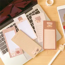 

Biscuit Bear Colorful Memo Pad Weekly Daily Planner Sticky Notes Kawaii Office Adhesive Notepad School Stationary Supplies 02227