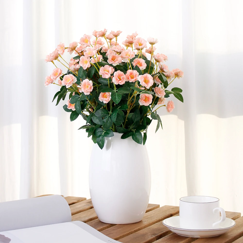 Luyue Artificial Small Wild Flowers Bouquet Flower Silk Rose DIY Wedding Home Christmas Decor Gift | Дом и сад