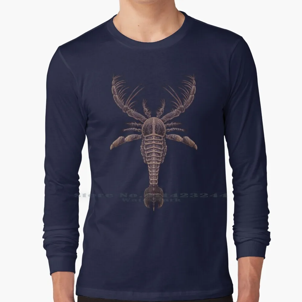 

Megalograptus Welchi футболка с длинным рукавом Tee Sea Scorpion Ordovician Eurypterid inverbrate Paleoart Paleontology Sciart