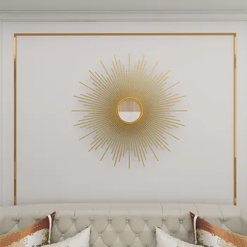 

Modern Metal Decorative Mirror Wall Hanging Ornaments Crafts Decoration Home Dinning Room Sofa TV Background Wall Sticker Mural