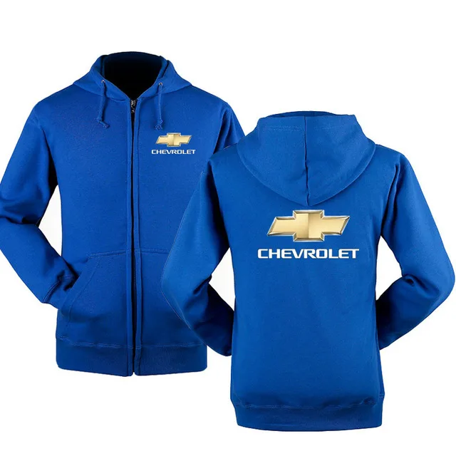Осень Зима для Chevrolet Логотип толстовки на молнии с принтом для мужчин флисовая куртка с капюшоном толстовки на молнии Толстовка B
