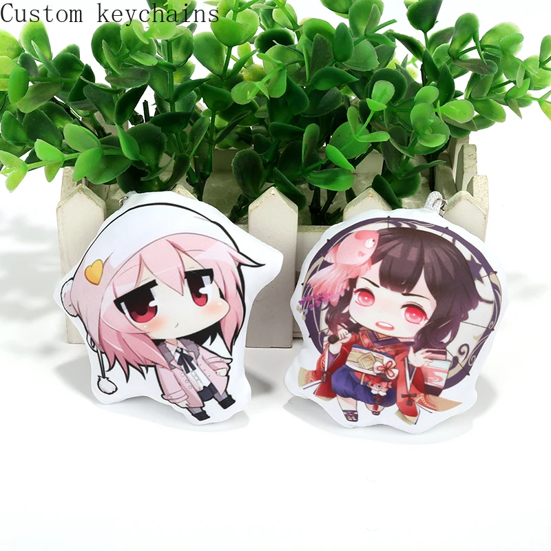 

10cm Customization Picture Printed Cushion Cover Pet Personal Life Photos Pillow Cover Customize Gift Pillow Case Keychain