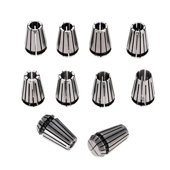 

DRELD 10pcs ER16 1mm-10mm Spring Collet Set For CNC Milling Machine Engraving Lathe Tool 0.008mm Accuracy