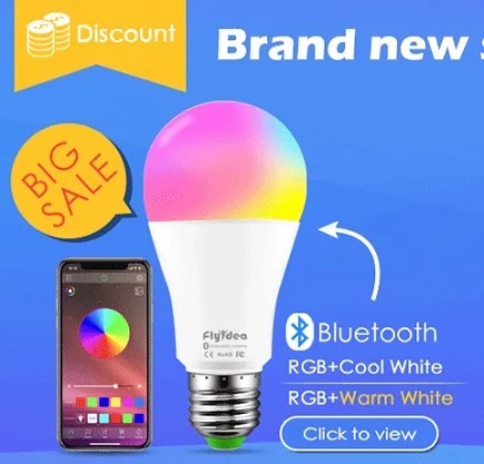 Беспроводной цветомузыкальный bluetooth громкоговоритель B22 изменение цвета лампочка светодиодный умное Домашнее освещение 10 Вт RGB волшебная лампа совместима с IOS/Android