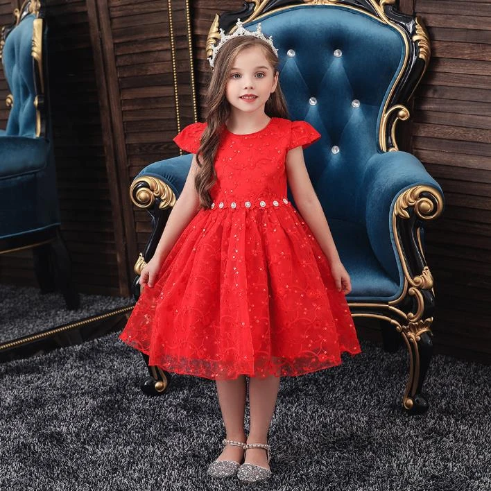 Vestido Rojo de Navidad para niña, traje para niña, vestido para regalo Navidad, ropa de fiesta 0 5 años|Vestidos floreados de niña| - AliExpress