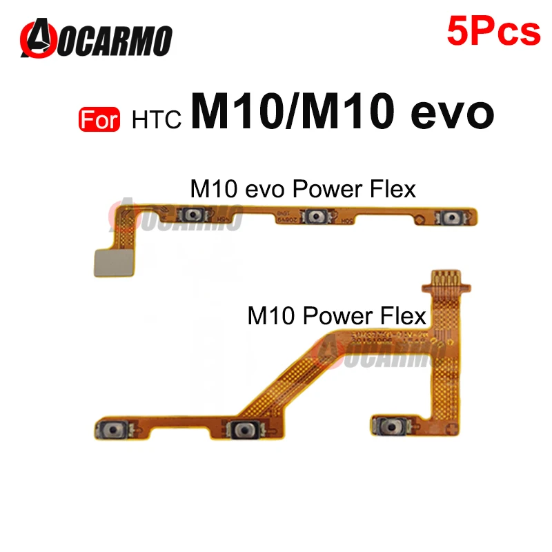 5Pcs For HTC 10 M10 evo Power ON OFF Buttons Flex Cable Repair Replacement Parts | Мобильные телефоны и аксессуары
