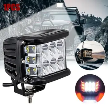 

4 Inch 12 LED Aluminum Alloy Work Light 45W Strobe Side Shooter Flashing Auto Driving Fog Light For Lada Trucks ATV Boat SUV