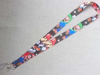 

Hot sale wholesale new style 100pcs Mario Neck Lanyard for MP3/4 cell phone DS lite Free shipping