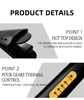 Hair Straightener Four-gear temperature adjustment Ceramic Tourmaline Ionic Flat Iron Hair Straightener For Women Widen panel 3