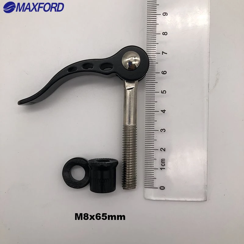 MAKSEY M8X65mm алюминиевый сплав быстросъемный зажим черный белый цвет зажим для велосипедного сиденья с винтовым зажимом для велосипедной трубы плотно фиксируется