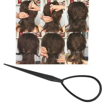 

2pcs/lot Plastic Ponytail Creator Loop Hair Styling Tools Set Soft Topsy Pony Topsy Tail Clip Hair Braid Maker