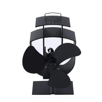 

3 Blade Ventilator Fireplace Fan Thermal Power Professional Ventilator Fireplace fan thermodynamic trefoil black YL-401
