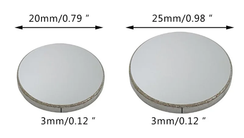3 шт. зеркала для лазерного гравера Mo Зеркало для лазерной гравировки резки Dia. 20 25 30 мм