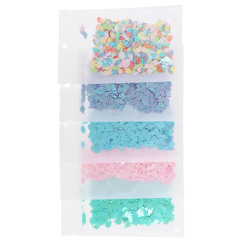 10 г/пакет красочные рыбки блестки DIY Slime материал блестки Lentejuelas фитинги для рукоделия ремесло бижутерия 6*8 мм