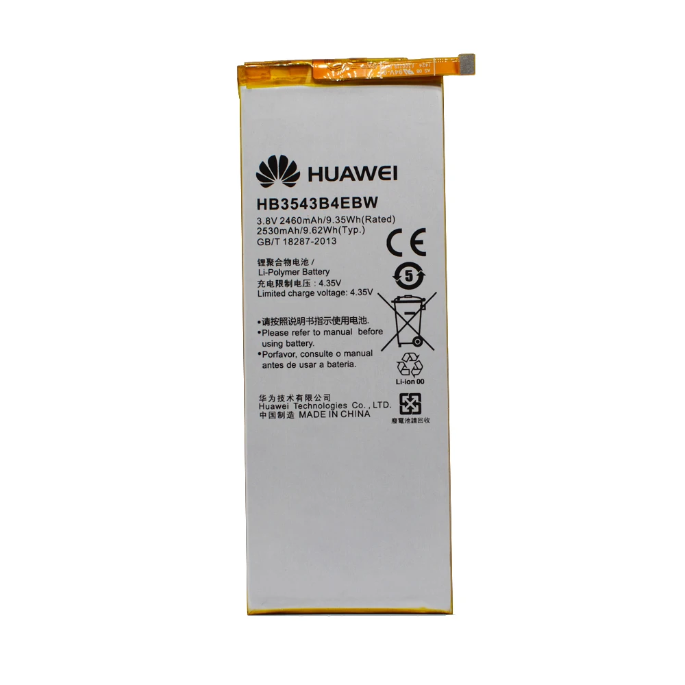 Huawei аккумулятор для телефона HB3543B4EBW для huawei Ascend P7 L07 L09 L00 L10 L05 L11 2460 мАч Сменные Аккумуляторы бесплатно T