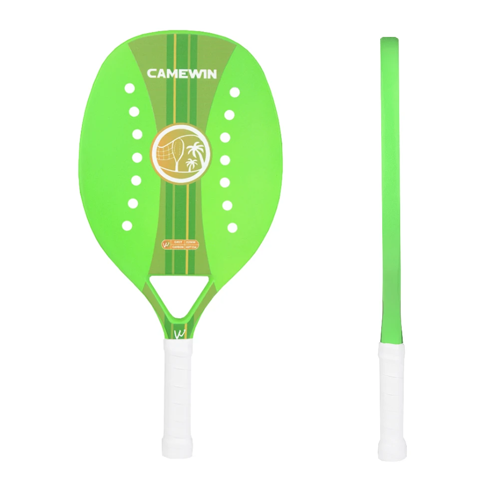 New Quality Carbon and Glass Fiber Beach Tennis Racket Soft Face Tennis Racquet with Protective Bag Cover