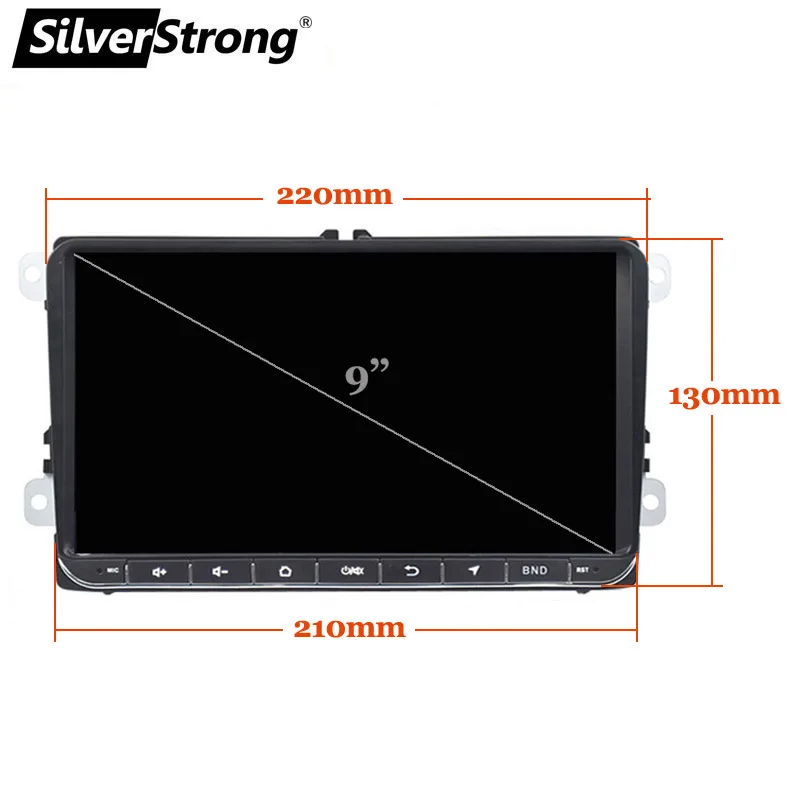 Clearance SilverStrong Android9.0 9inch for Passat Radio Car GPS no DVD Player For VW Golf GPS For VW Polo GPS with 6686 Radio Android 68S 5