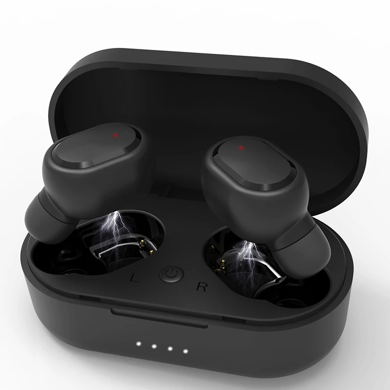 Free shipping Bluetooth wireless movement Mini Noise reduction stereophone Portable charging box Plug in anti lost headset