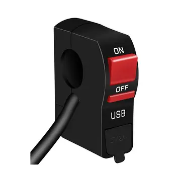 

Motorcycle Headlight Switch 12V Indicator Light Single Usb Two-In-One Charging Modified Faucet Fixed Switch