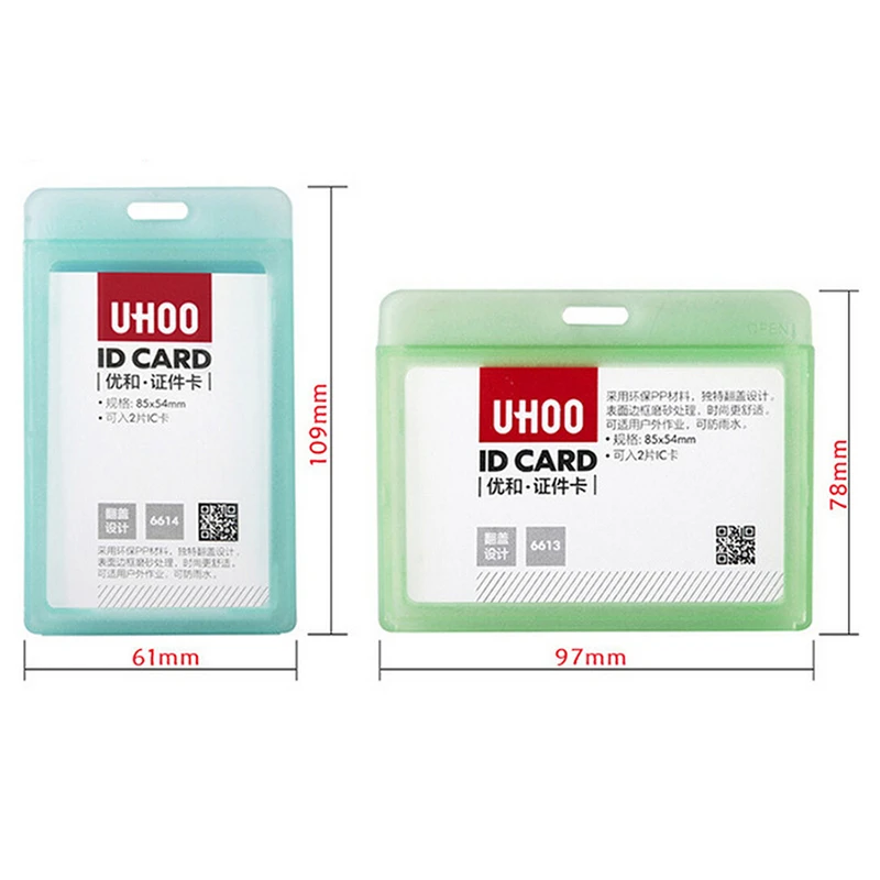 61*109mm plastic porte badge for admission card cover on license Women waterproof id holder lanyard men business card holder