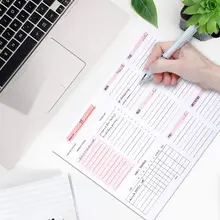 Planificador semanal diario sin fecha, Agendas de escritorio, Bloc de notas para la lista de artículos de papelería