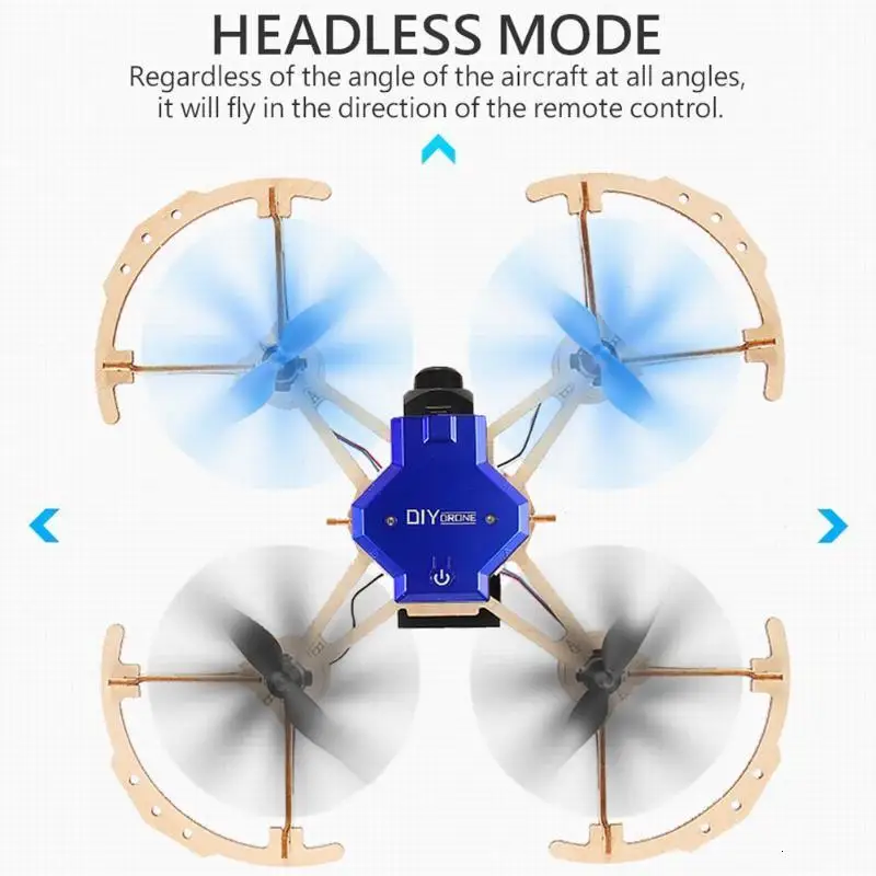 ZLRC Zl100 деревянный самолет Diy Дрон 720p камера Wifi Fpv режим удержания высоты Безголовый обучающий Радиоуправляемый квадрокоптер Дрон