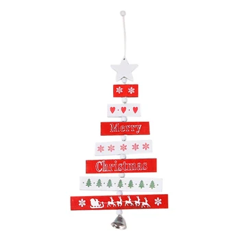 

Snowflake Christmas Tree Bells Wind Chimes String/Christmas Wooden Pendant/Christmas Atmosphere Decor/Children Gift/Home Decor