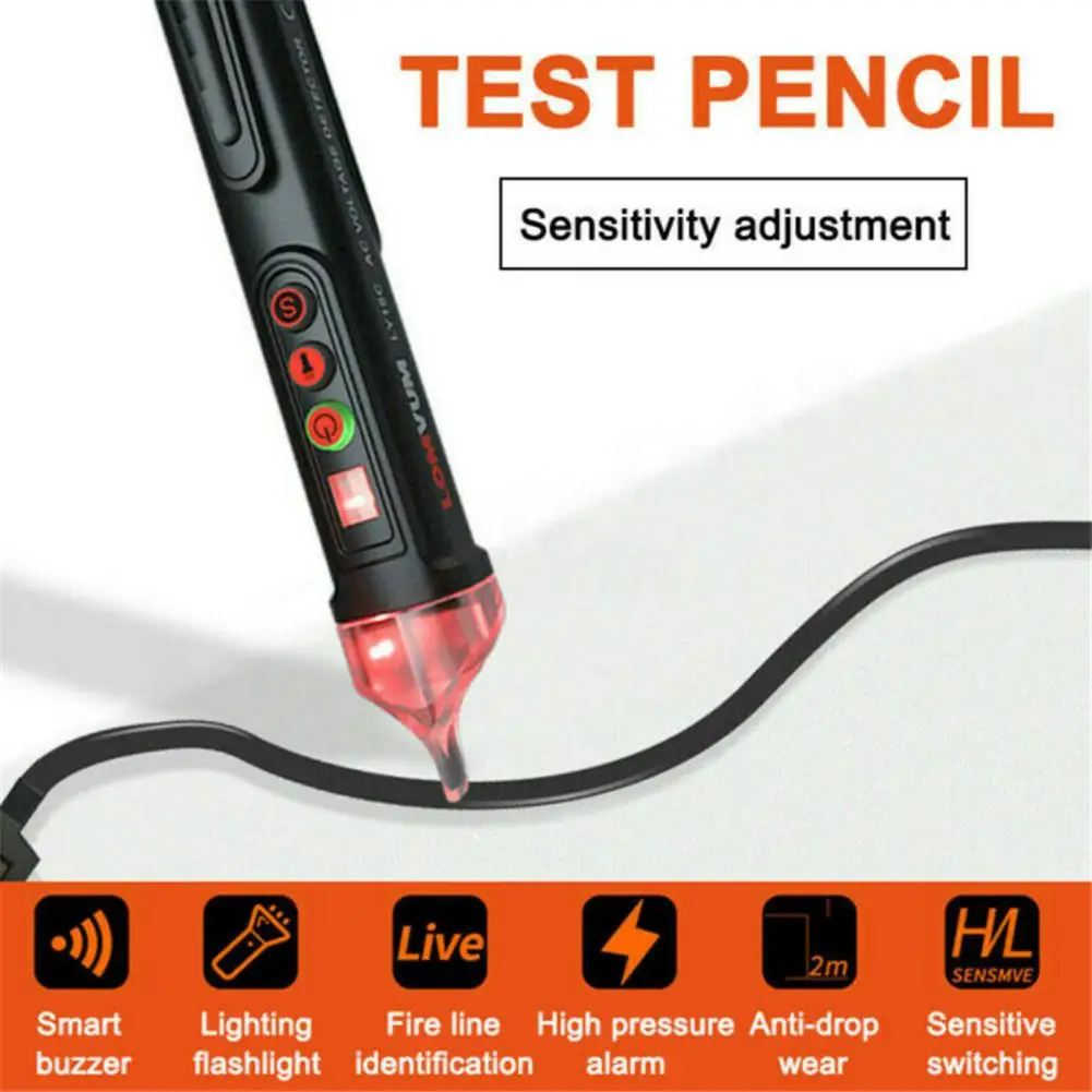 

AC/DC Voltage Electric Compact Pen Current Testing Pencil Circuit Breaker Finder 12V/48V-1000V Voltage Sensitivity Detector