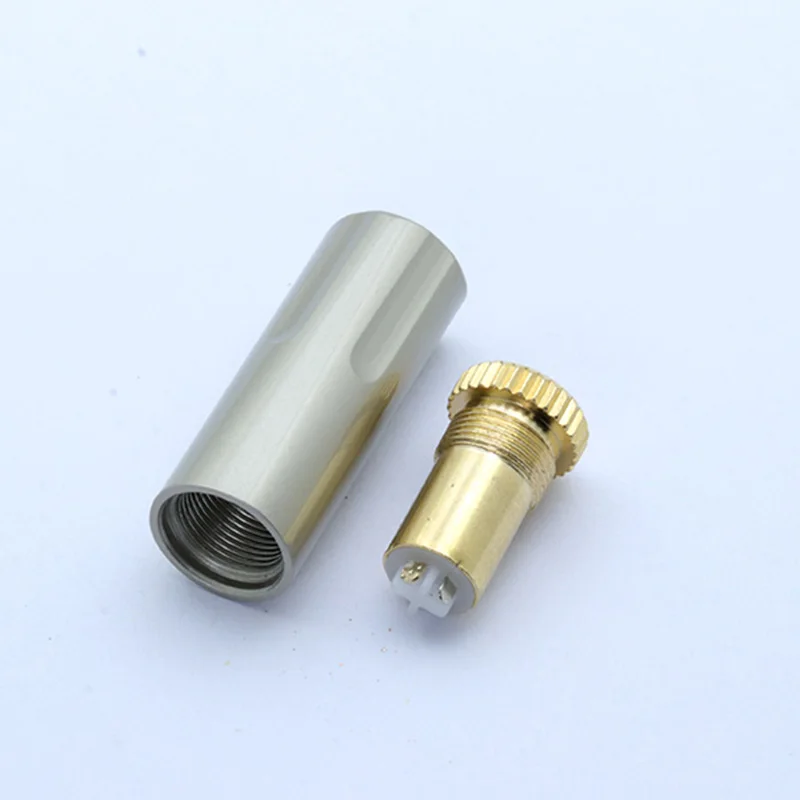10Pcs/lot soldering DIY female jack 2.5mm stereo 4 pole wire connector 4 pin headset earphone plug 2.5mm socket audio plug