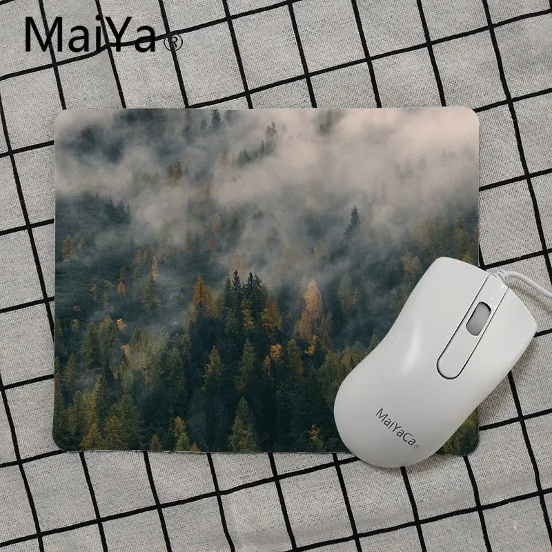 Maiya пейзаж лес белый туман с дымом облака коврик для мыши геймерская игра коврики Гладкий блокнот для письма настольные компьютеры мат игровой коврик для мыши