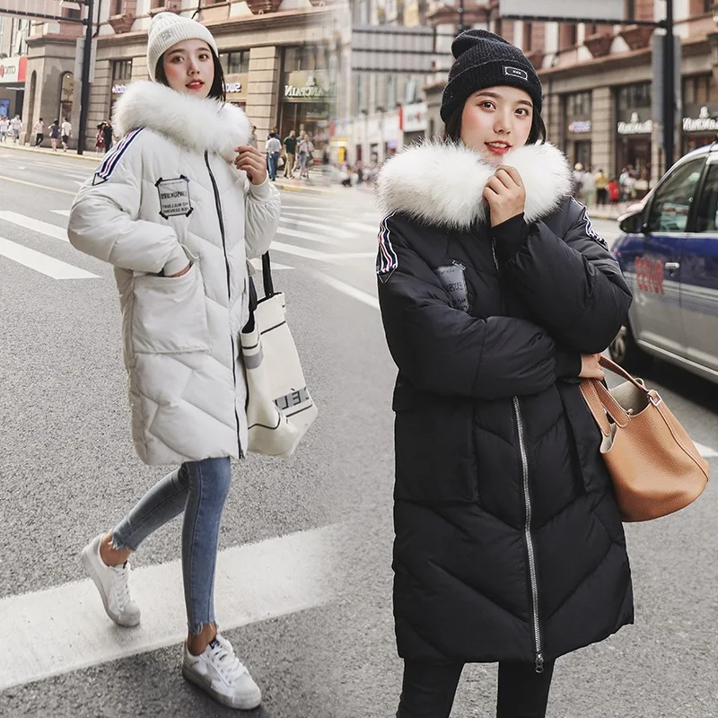 

Winter 2019 New Style Korean-style off Season Cotton-padded Jacket over-the-Knee Mid-length down Jacket Cotton-padded Clothes Th
